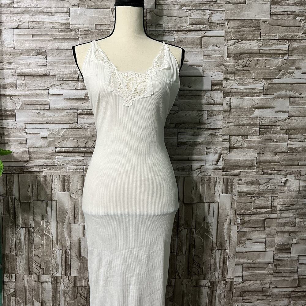 Victoria Secret Women's Sleeveless Bodycon Slip Maxi Dress Sz M Cotton Blend New